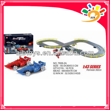 B/O toy race track by hand 362cm long track toy car with hand generator